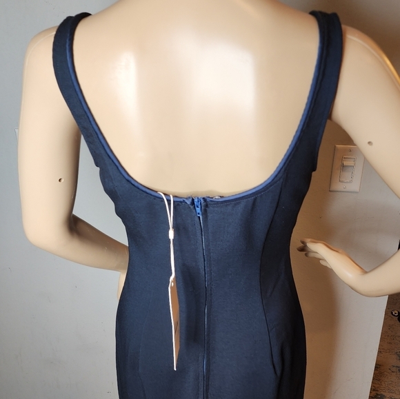NWT Keepsake The Label Navy Meraz Midi Dress. Size small. Stretch.  Sample. - Picture 3 of 16